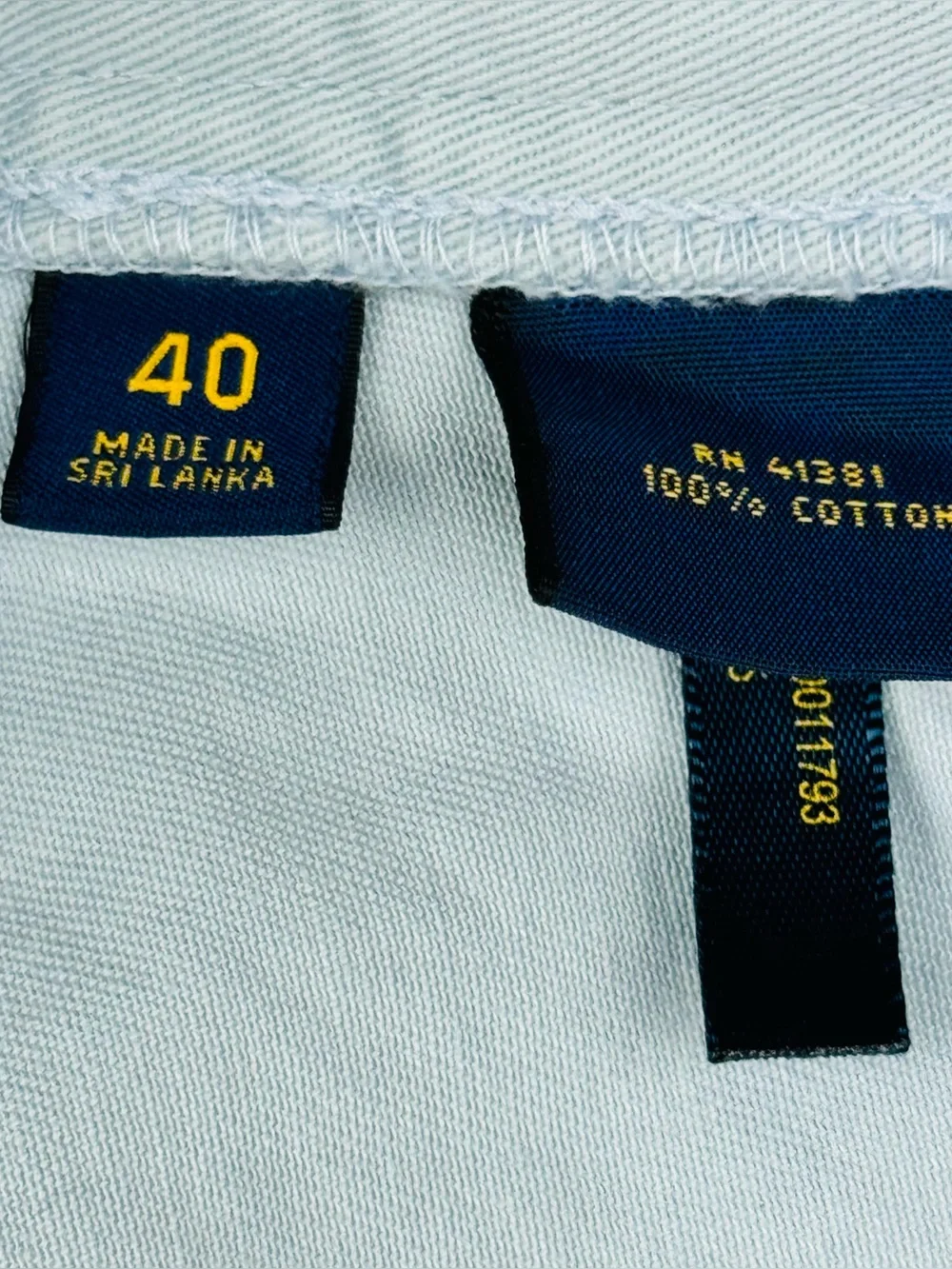 Polo Ralph Lauren Classic Fit 9” flat front shorts. Powder blue. Men’s size 40.